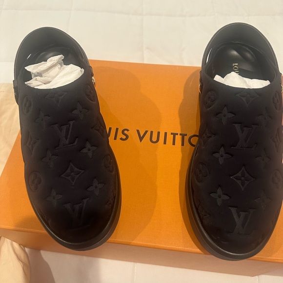 Louis Vuitton Shoes - Louis Vuitton Black Monogram Slip-Ons